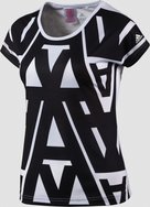 Jugend-T-Shirt YG W TY AOP TEE, 128, WHITE/BLACK