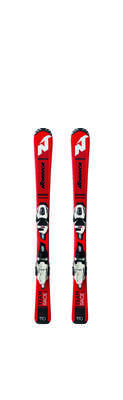 Nordica Junior-Ski Team J RACE FDT inkl. JR4.5 FDT Bindung, 100 cm, Schwarz/Rot