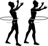 Schildkröt Fitness-Hoop, 100cm, Grau/Skyblue