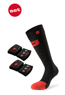 Skisocken Set of heat sock 5.0 toe cap slim f, 39-41, schwarz-rot