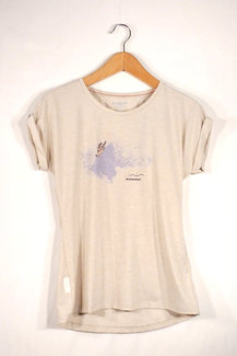 Shirt Women Mountain T-Shirt , S, bright white melange PRT1