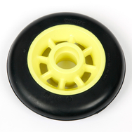 Rollsportzubehör Skating Urethane Rolle US6 105/25 mm, schwarz/gelb