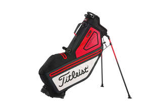 Golfstandbag Player 4 Stardry, schwarz-weiß-rot,  9"