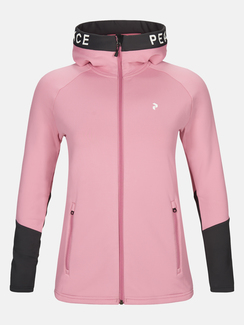 Damen-Skipulli Rider Zip, XL, rosa-schwarz
